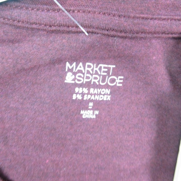 Market & Spruce Shirt Womens Medium Burgundy Black 2 Pack NWT - Picture 7 of 15